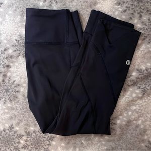 Lululemon Navy 23 Inch Legging Tights Cropped